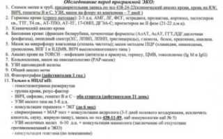 Эко, анализы перед Эко с приемом Визанны