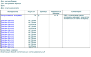 ВПЧ расшифровка результата