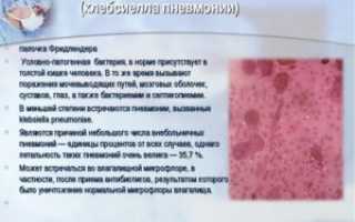 Дискомфорт в уретре. Клебсиелла пневмония